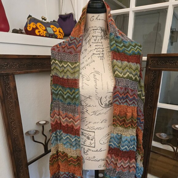 Source Unknown Accessories - Chevron Scarf with Fringe